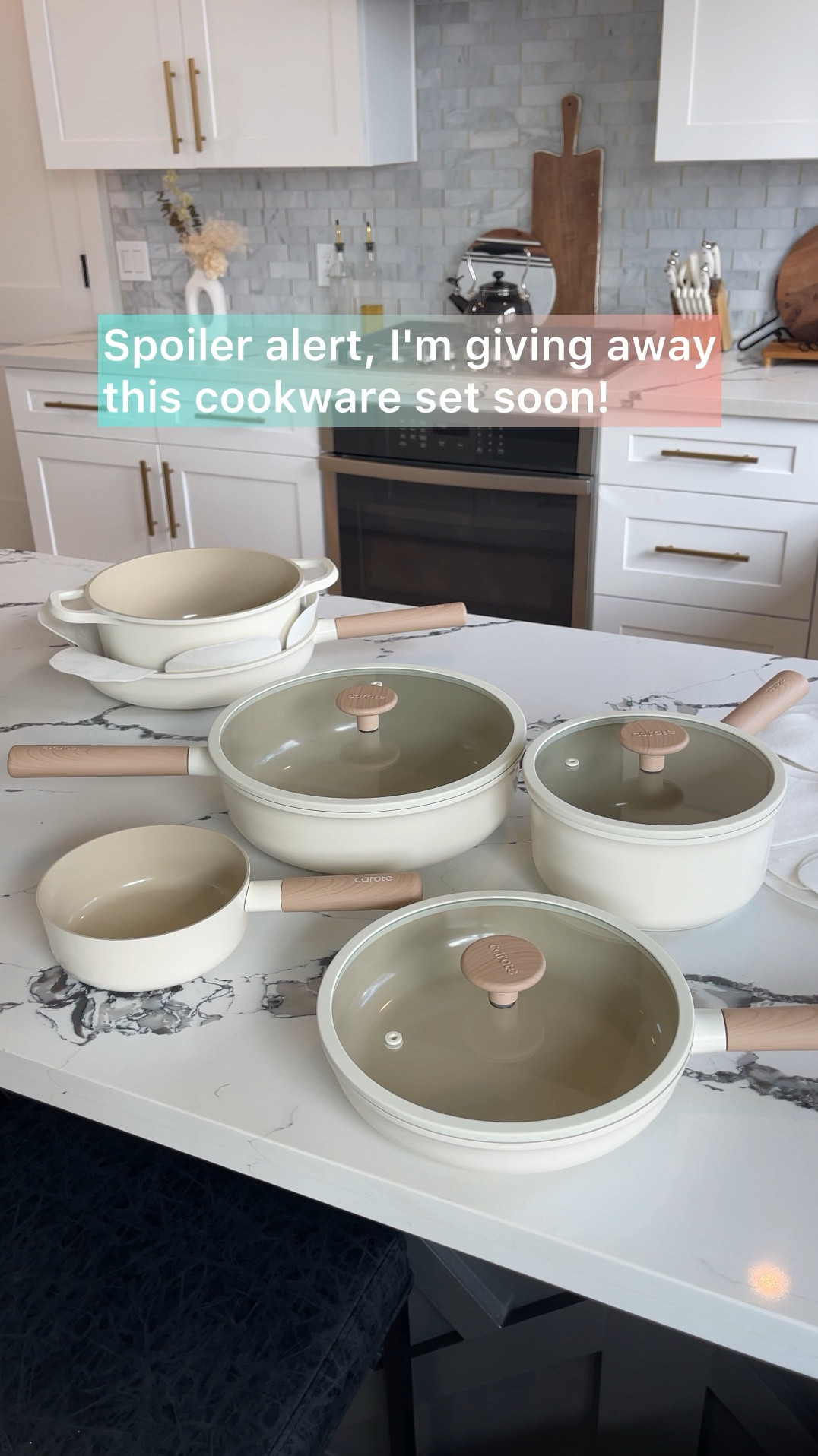 Ceramic cookware that’s nonstick, lightweight, aesthetic AND functional! I love this creamy off white color  Keep an eye out at  @SemiCrunchyAlwaysExtra on Instagram where we will be giving away a Carote cookware set with clear glass lids in 2025! 

#LTKFindsUnder100 #LTKHome #LTKFamily