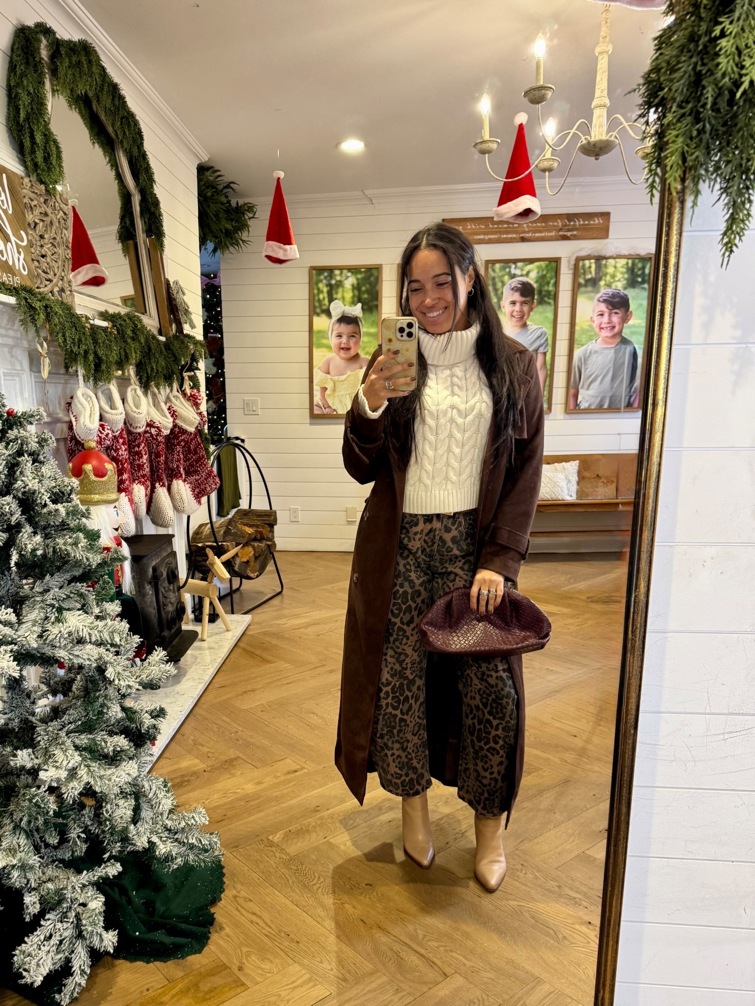 Holiday outfit! 5’5” 125lbs and I sized down in the pants to an XS. I usually wear size small! Small in top and jacket! 

#LTKootd #LTKHoliday