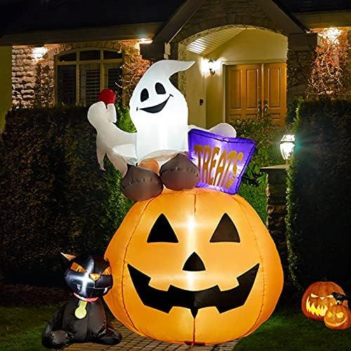Superjare 6 Ft Inflatable Lantern-Ghost-Cat, Blown up Halloween Decoration with LED Light, Tall, ... | Amazon (US)