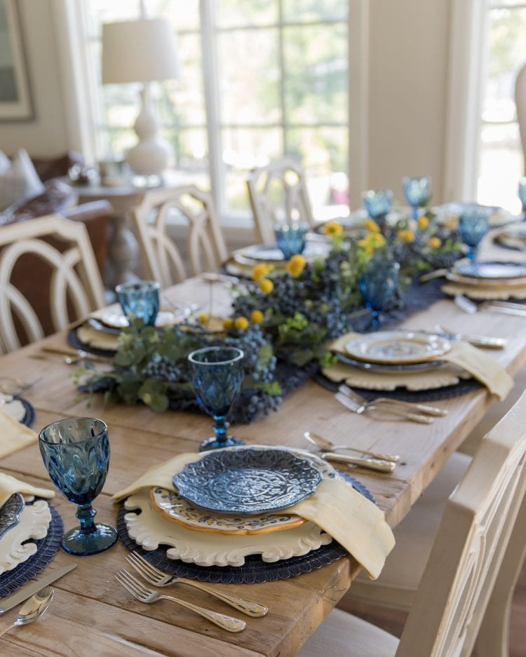 The happiest summer table 💛💙 shop now
#HappyHome #LTKFinds #SummerVibes #homewithhollyj #shophollyjhome 

 #LTKfoodie #LTKSeasonal #LTKHome