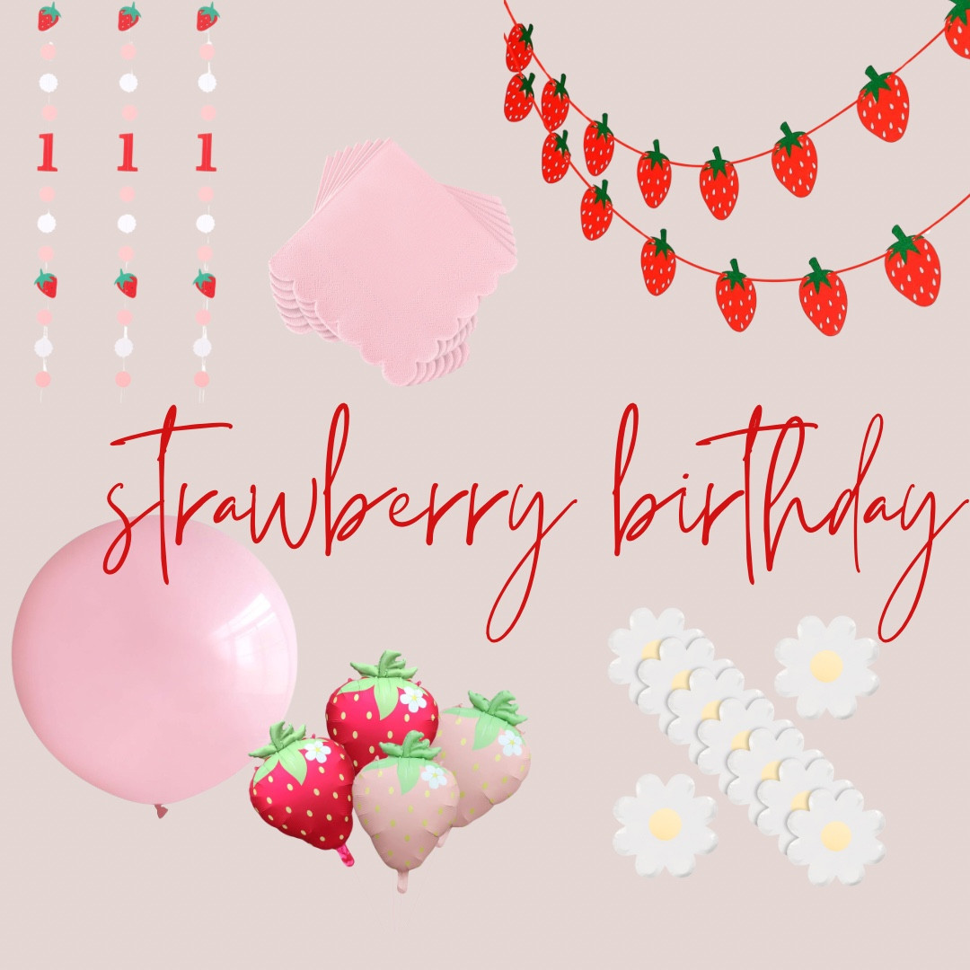 Everything for my daughters first birthday strawberry party!

#berryfirstbirthday #firstbirthdaytheme #birthdaytheme #birthdayparty #babygirl #strawberryparty

#LTKParties #LTKFamily