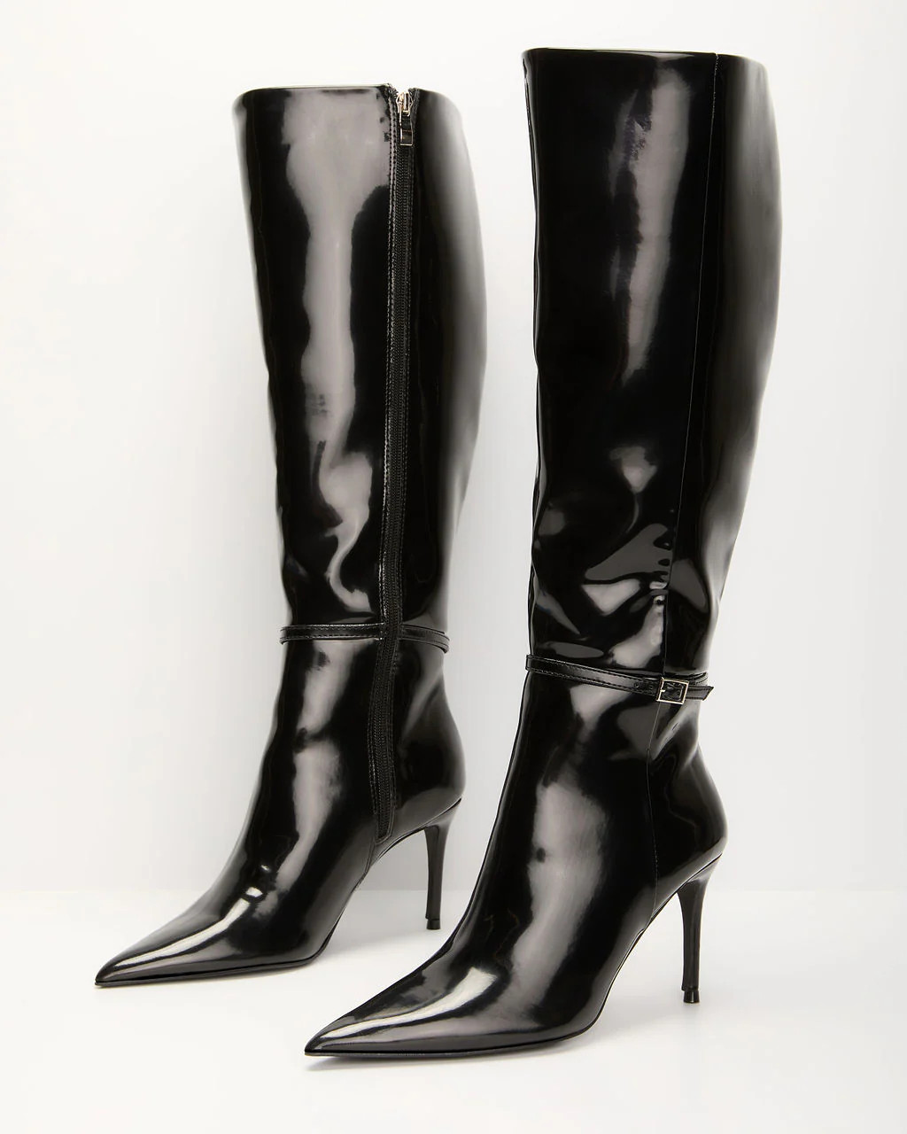 Violetta Patent Leather Heeled Knee High Boots | VICI