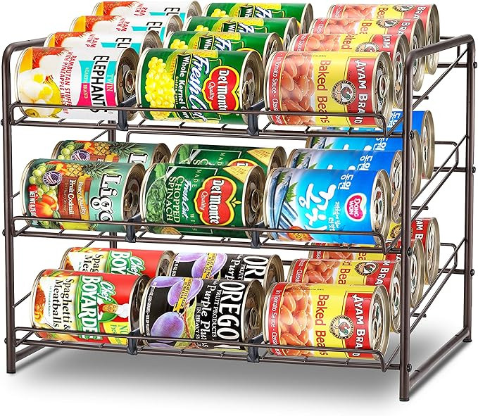 Simple Trending Can Rack Organizer, Stackable Can Storage Dispenser Holds up to 36 Cans for Kitch... | Amazon (US)