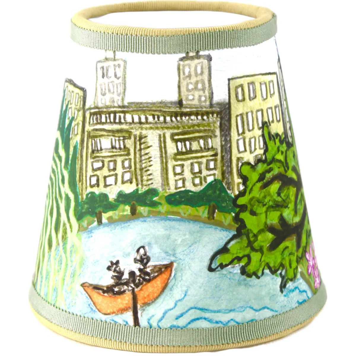 The 'Parc' Series Petite Cordless or Candelabra shade - 'Central Park' | The Well Appointed House, LLC