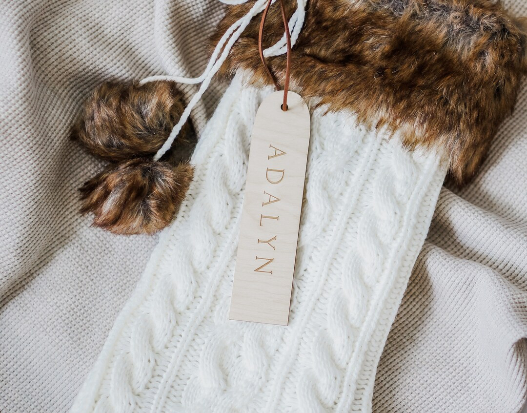 Christmas Stocking Name Tag Stocking Name Tag Rustic - Etsy | Etsy (US)