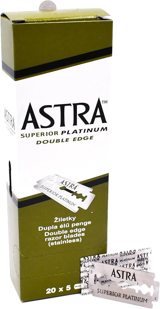 Astra Platinum Double Edge Safety Razor Blades,100 Blades (20 x 5) | Amazon (US)