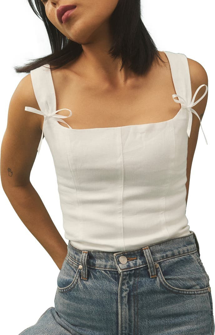 Minton Crop Linen Tank | Nordstrom | Nordstrom