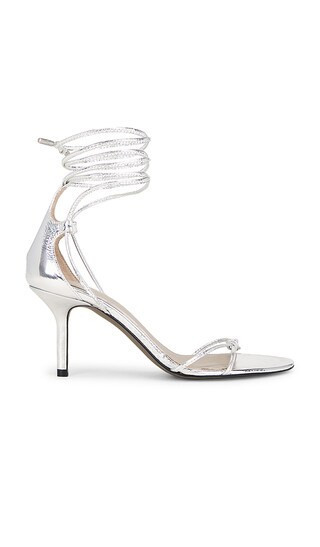 ALLSAINTS Ali Sandal in Metallic Silver. Size 7. Also in 6, 8, 9, 10, 11. | Revolve Clothing (Global)