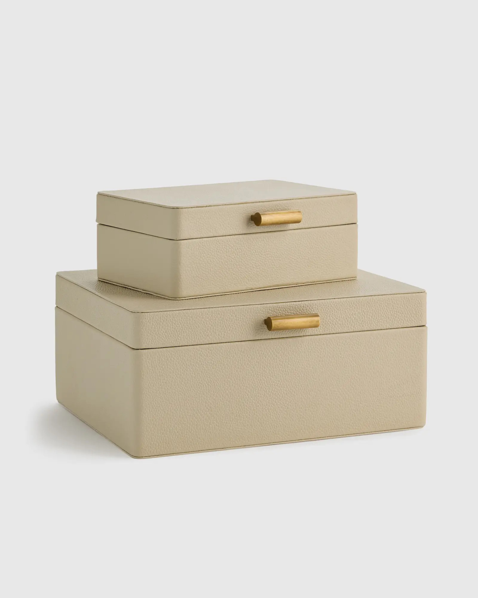 Shagreen Leather Decorative Boxes (Set of 2) | Quince