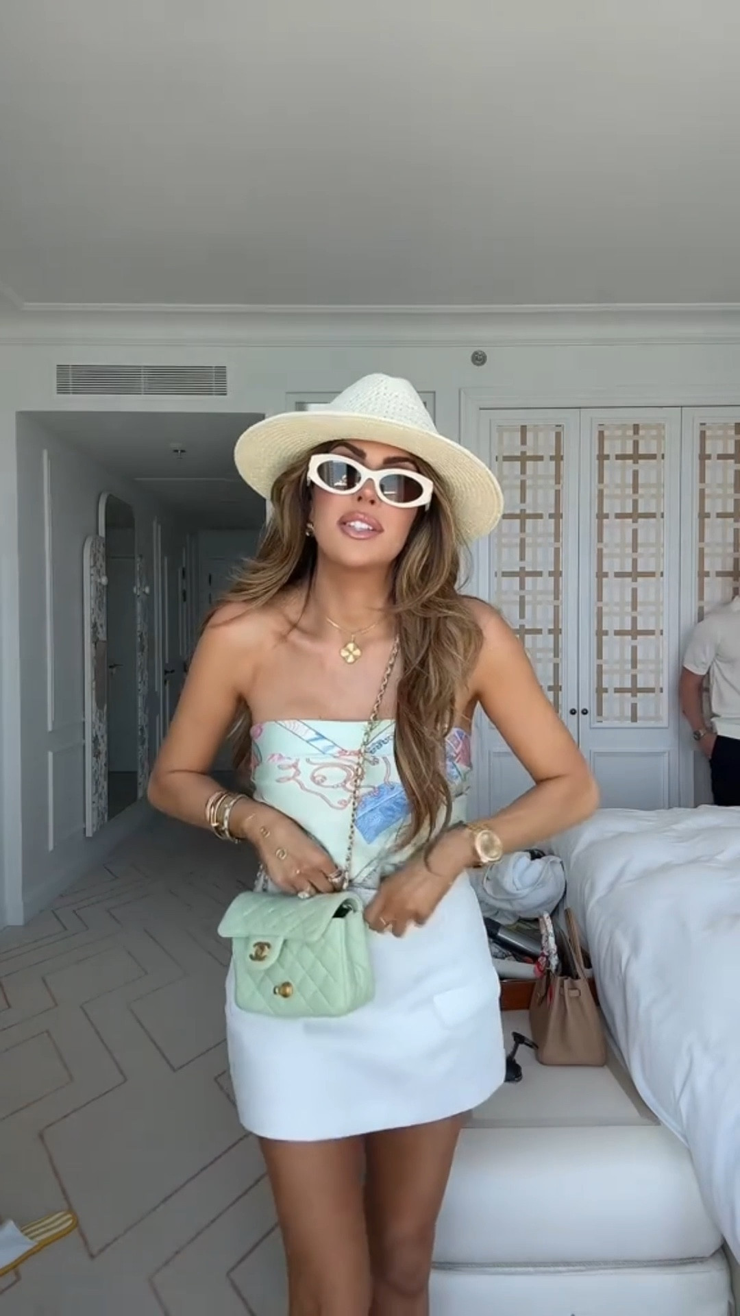 Ok picking my outfit for a little shopping in Cannes - what did y’all think? I am also wearing this Hermes scarf as a shirt with a US size 4 skort!! 

Emily Ann Gemma, European summer outfit inspo, summer outfit, designer sunglasses, travel outfitt

#LTKFindsUnder100 #LTKSeasonal #LTKStyleTip