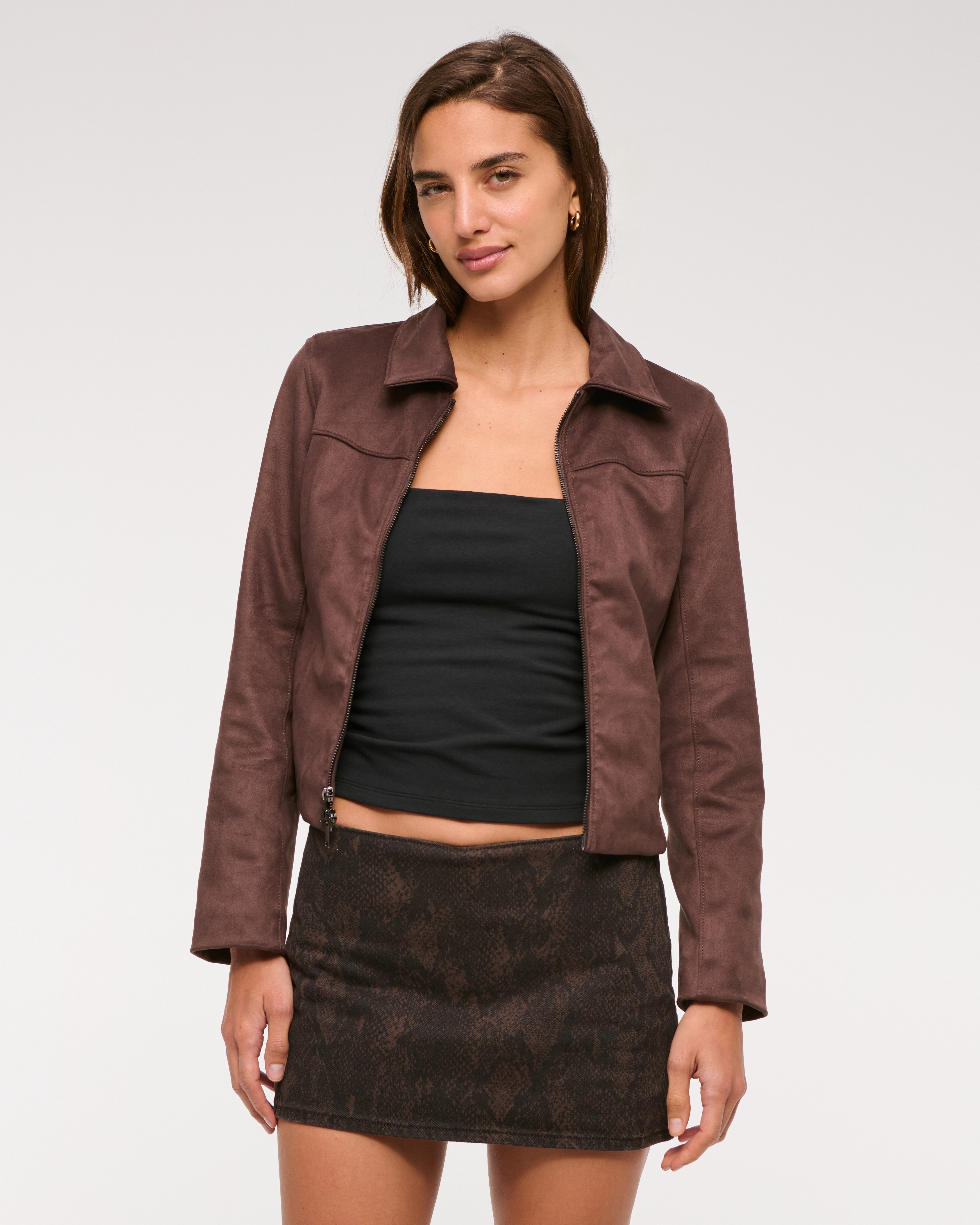 The A&F Scarlett Low Rise Denim Micro Skort | Abercrombie & Fitch (US)