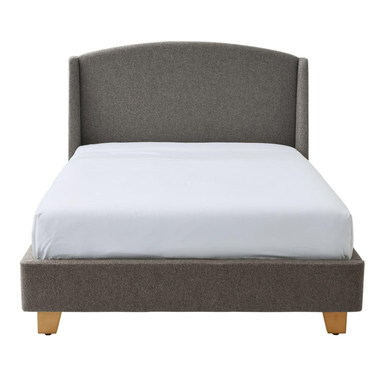 Better Homes & Gardens Windsor Platform Bed with Wingback Headboard, Queen, Gray Boucle | Walmart (US)