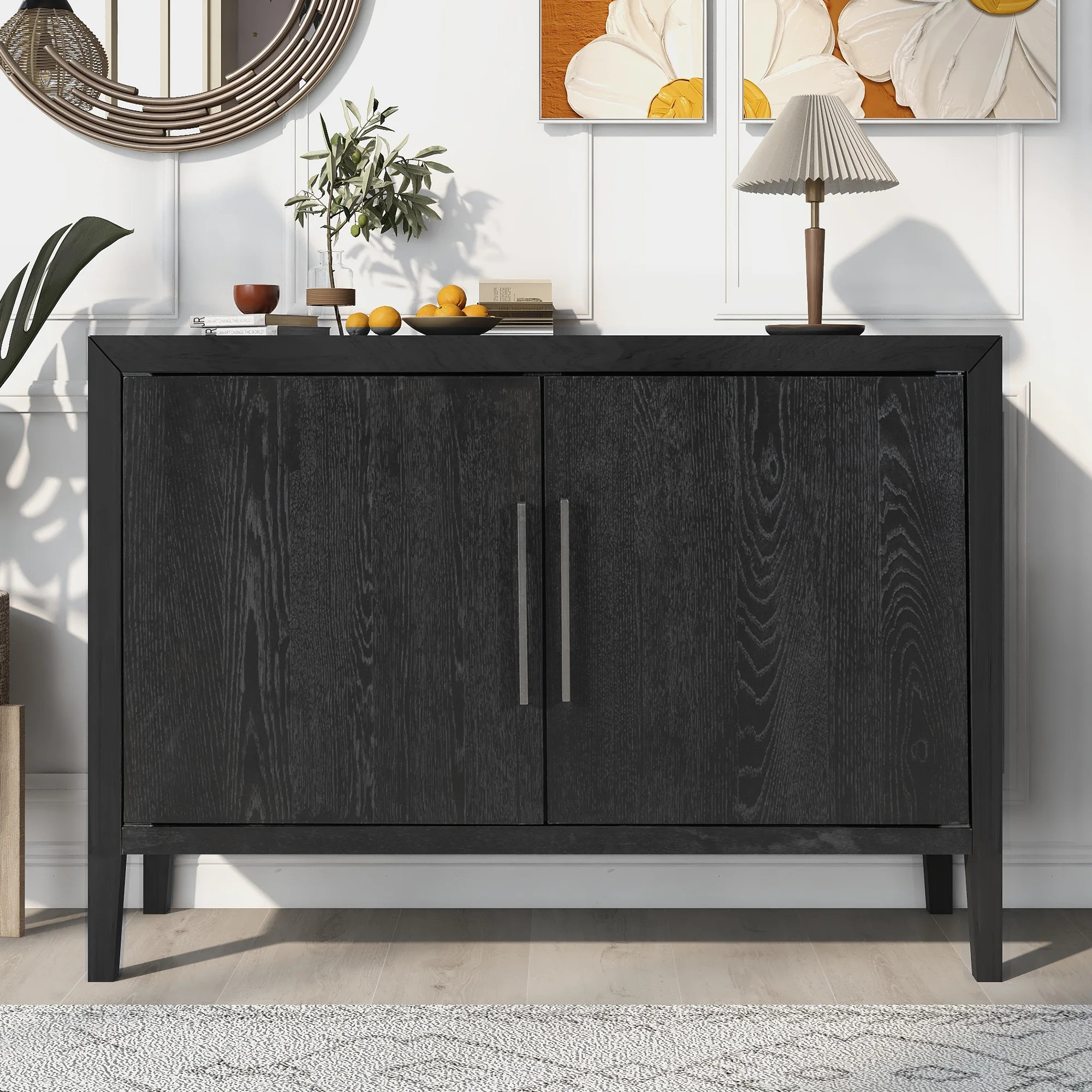 Aukfa Wood Accent Cabinets with Doors,Buffet Storage Cabinet for Hallway, Entryway, Living Room,B... | Walmart (US)