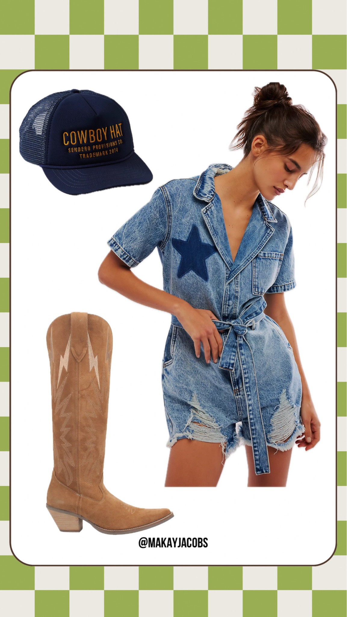 Cowboy Hat | Snapback | Trucker | Romper | Denim | Denim Romper | Boots | Cowboy Boots | Free People | Nashville Outfit | Country Concert Outfit | Country Concert | 

#LTKU #LTKStyleTip #LTKSummerSales
