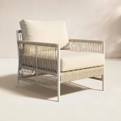 Outdoor Wicker Lounge Chair With Olefin Cushions | Wayfair North America