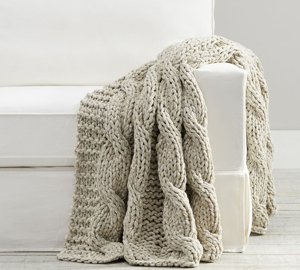 Colossal Handknit Throw | Pottery Barn (US)