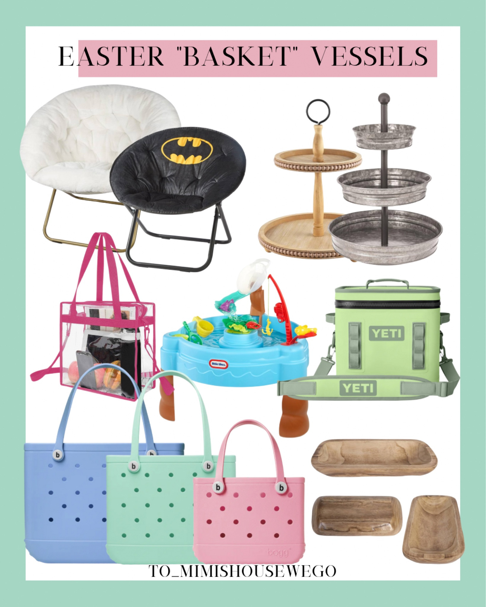 Here are a few different out of the box vessels I’ve used for Easter “baskets”  

#LTKGiftGuide #LTKSeasonal #LTKFamily