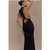 Elke Slinky V Neck Maxi Dress - Black I MESHKI I Size XXL | MESHKI US