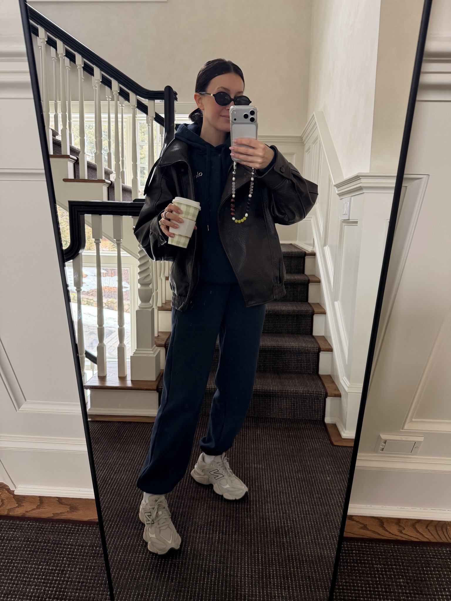 School drop ootd
Sizes: 
Jacket - large
Hoodie - small 
Pants - small
Sneakers - true to size 