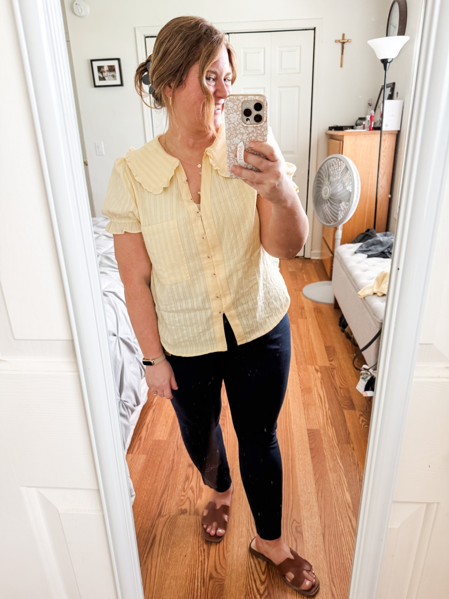 Teacher outfit! Love this little cotton top from Amazon - comes in a bunch of colors if you’re not into butter yellow.  I’m in the XL.   And wearing a 16 petite in my pixie pants (I size up!)

#LTKSeasonal #LTKMidsize #LTKWorkwear