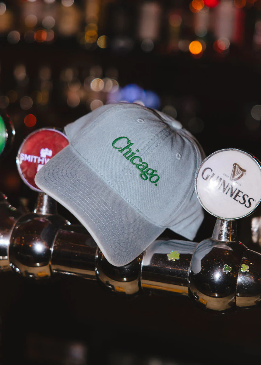 Chicago. Dad Hat - Denim &amp; Green | Alice & Wonder