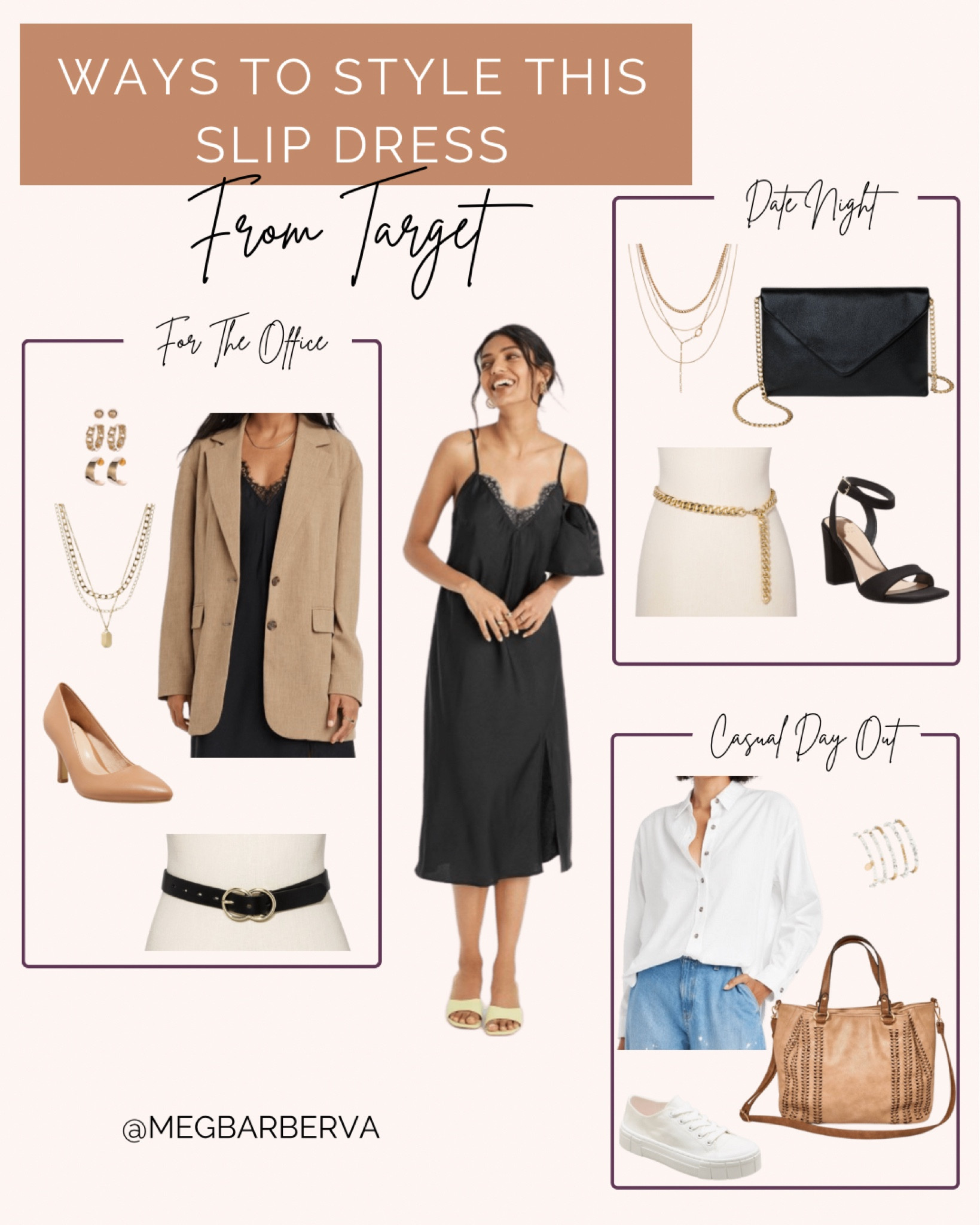 The slip dress is back and this adorable one from Target is super fabulous! There are so many ways to wear it! Here are some ideas.

#LTKunder100 #LTKstyletip #LTKworkwear