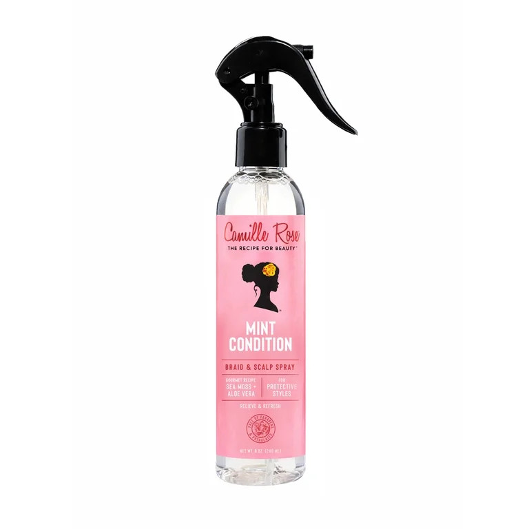 Camille Rose Mint Condition Relieve & Refresh Braid & Scalp Spray with Sea Moss & Aloe Vera, 8oz | Walmart (US)