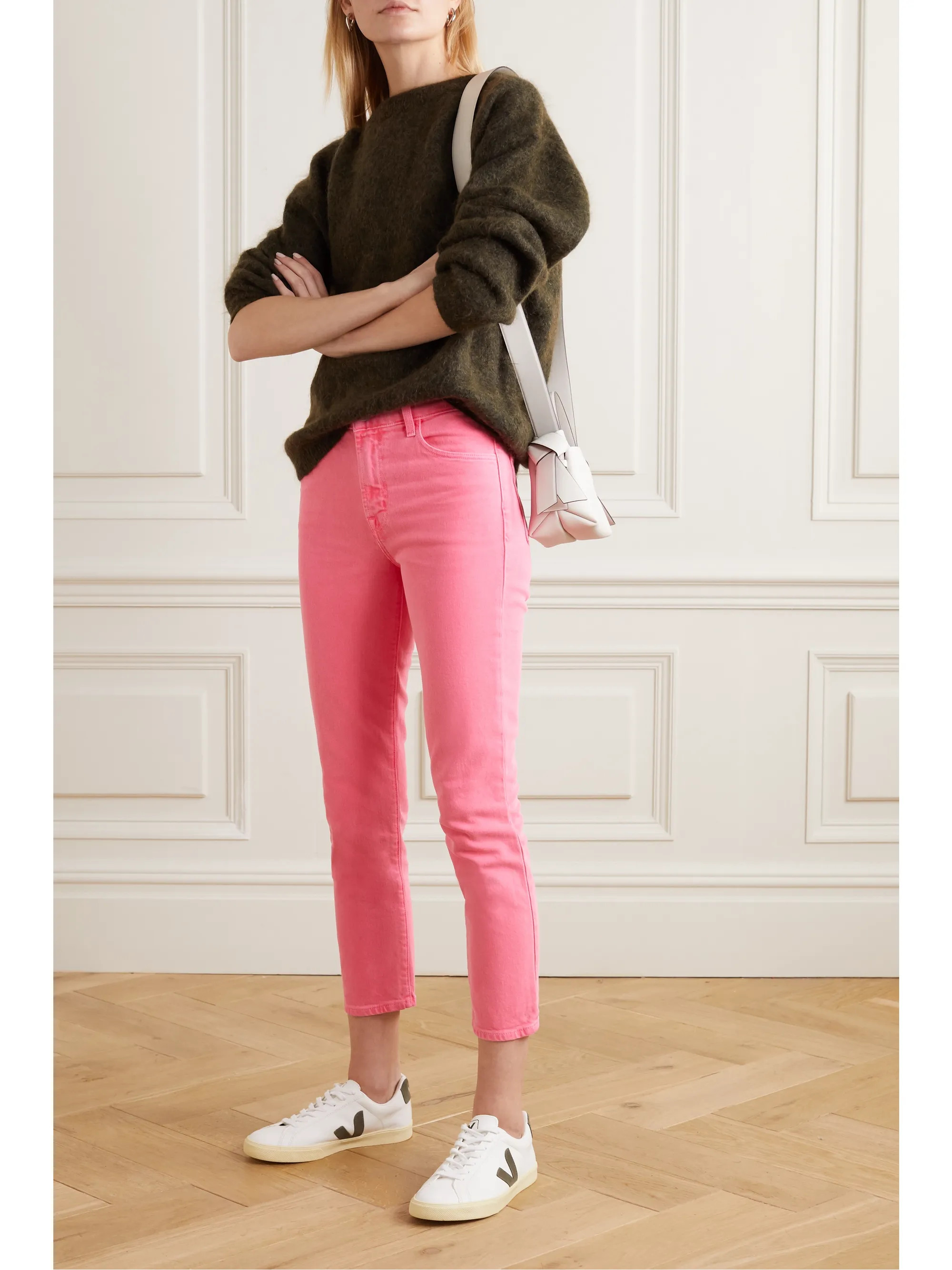 Pink Ruby cropped high-rise slim-fit jeans | J Brand | NET-A-PORTER | NET-A-PORTER (US)
