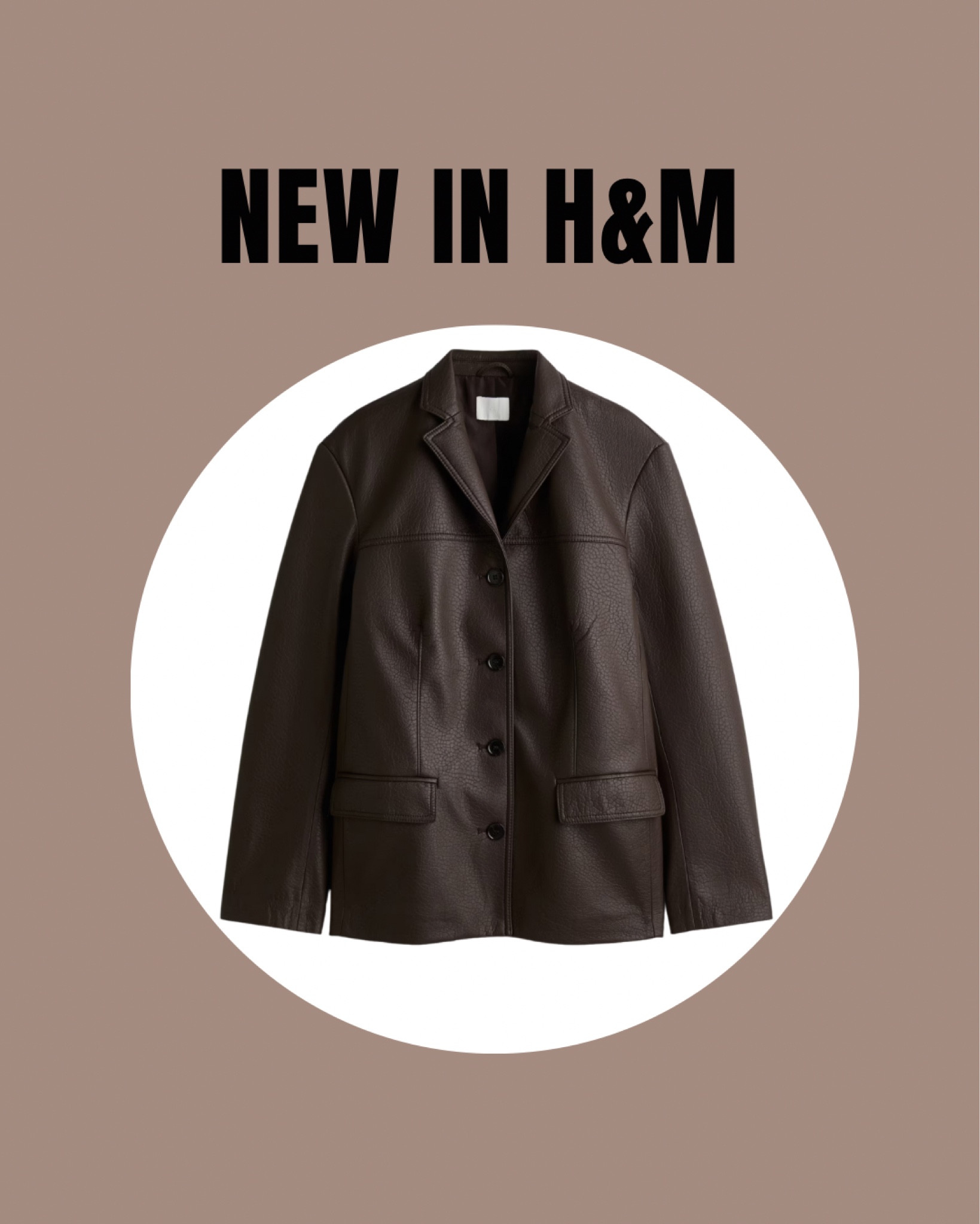 Trending chocolate brown Leather look blazer from H&M🍫
Tags: spring winter fashion inspo outfit ideas casual city break Parisian style chic women’s new in bargain 

#LTKwinter #LTKspring #LTKstyletip