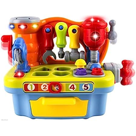 Amazon.com: Hahaland Toys for 1 Year Old Boy Gifts Girl Toy, Multifunctional Music Light Workbenc... | Amazon (US)
