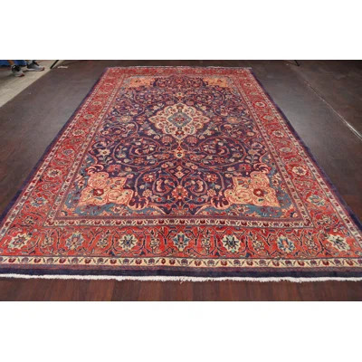 One-of-a-Kind Hand-Knotted 1970s 7'2" x 11' Wool Area Rug in Blue/Red | Wayfair North America