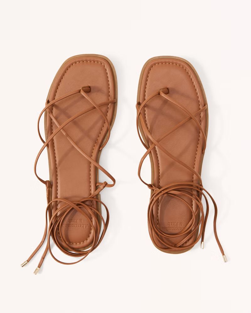 Strappy Flat Sandals | Abercrombie & Fitch (US)