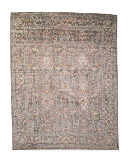 Made In Egypt 8x10 Rosemarie Floral Border Area Rug | TJ Maxx
