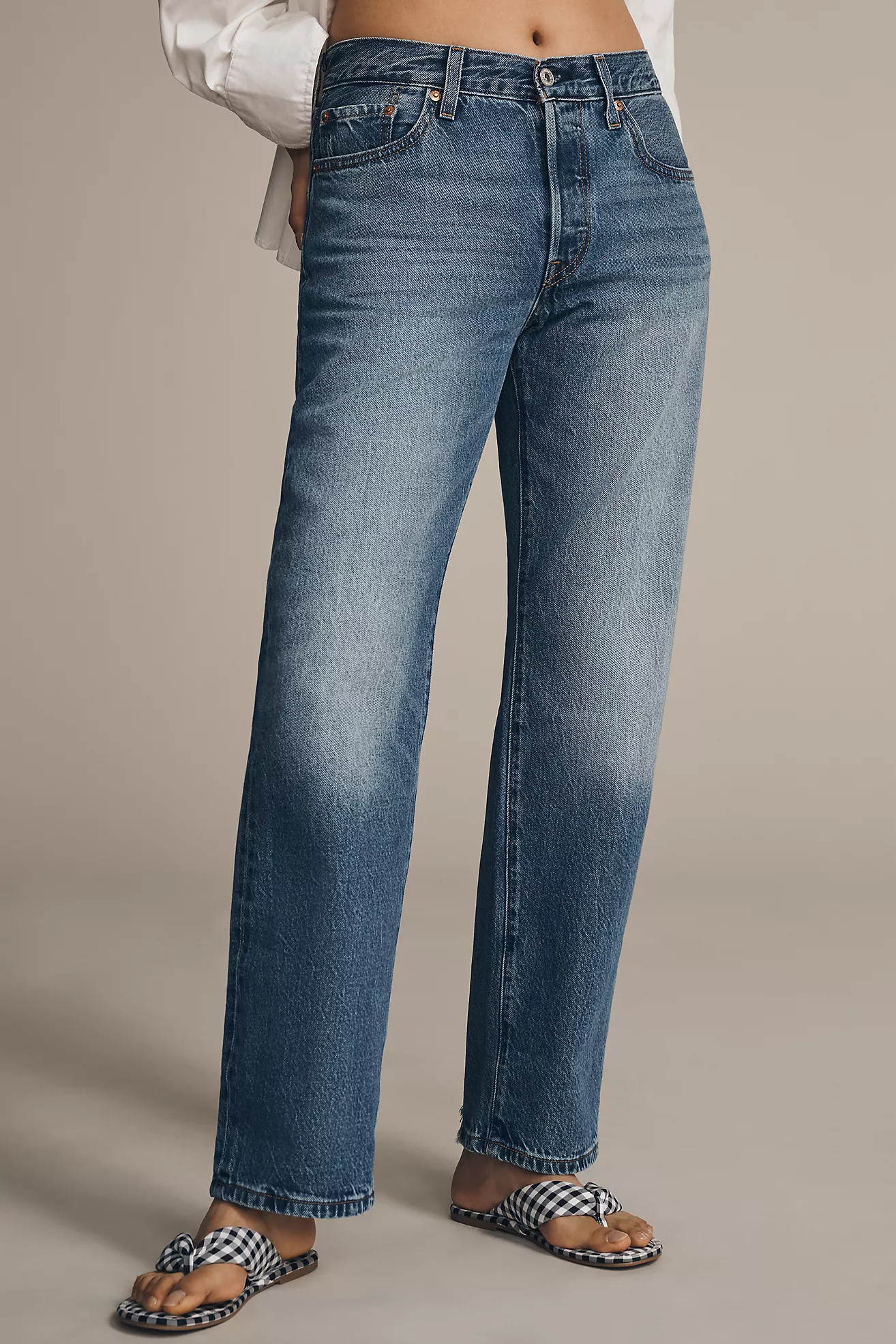 Levi's 501 90's Lightweight Mid-Rise Straight-Leg Jeans | Anthropologie (US)