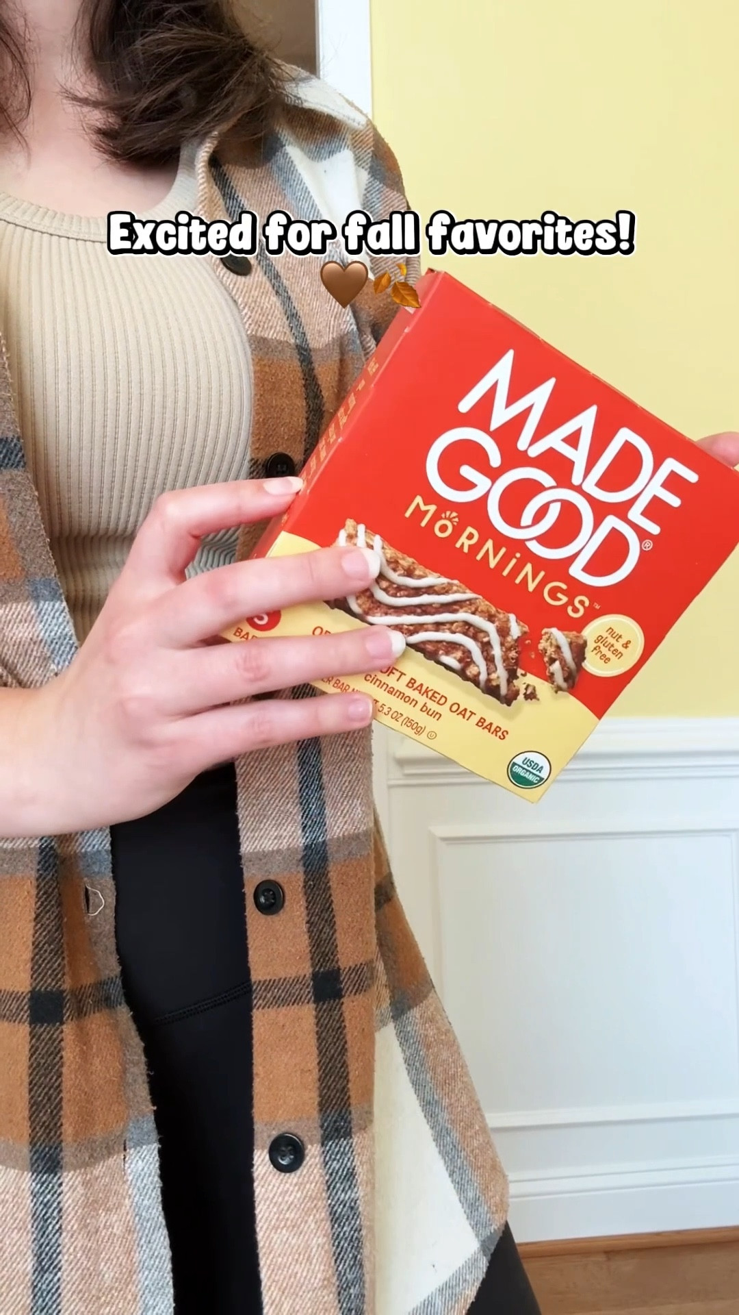 Fall favorites are here 🍁 Nothing says cozy like my favorite flannel and a cinnamon bun inspired snack. 

This flannel has been going on sale lately, so keep an eye out!
I’ve been loving the MadeGood Mornings Soft Baked Oat Bars — chewy, drizzled with vegan white chocolate, and made with organic, allergy-friendly ingredients. Perfect with coffee on a crisp morning or tossed in my bag for a cozy snack on the go. 🤎

#LTKFood  #FallFavorites  #CozySeason  #MadeGood  #LTKSnacks  #LTKFall  #AllergyFriendly  #HealthySnacking  #LTKFinds  #OnTheGoSnacks  #GlutenFreeSnacks  #FallVibes

#LTKSaleAlert #LTKSeasonal #LTKFindsUnder50