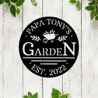 Personalized Garden Sign, Custom Metal Signs, Gardening Gift, Gift For Mom, Grandma's Garden, Grandp | Etsy (US)