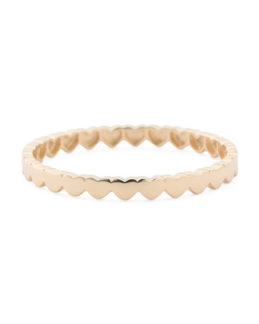 14kt Gold Petite Heart Eternity Ring | TJ Maxx