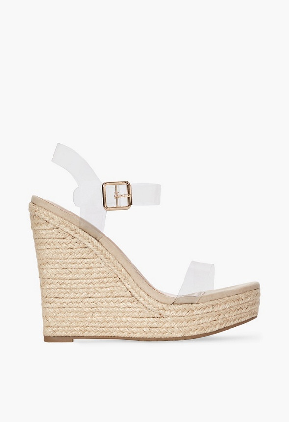 Karyssa Clear Strap Wedge | JustFab
