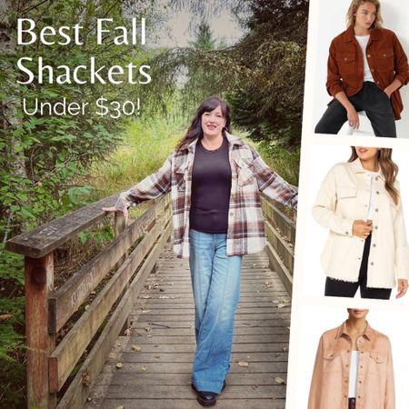 I love Shackets this time of the year, and this one from @WalmartFashion is  under $30! #WalmartPartner They work so well for fall as they are warmer than a light shirt, but cozy enou to keep you warm without having to put on a heavy coat. 

There are so many cute styles out this year too - flannel, corduroy, denim, faux leather and suede styles and more. Here are some of our favorite picks, all for under $30!

#WalmartFashion

#LTKover40 #LTKstyletip #LTKfindsunder50