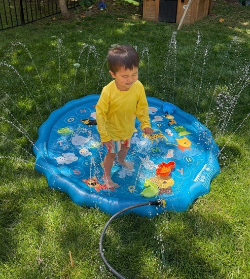 This splash pad is a summer must have for kids! Just screw in your garden hose and you’re all set- no complicated setup or tools required. With fun water jets, it’s the perfect way for little ones to cool off and burn energy!

#LTKKids #LTKSummerEdit #LTKSeasonal