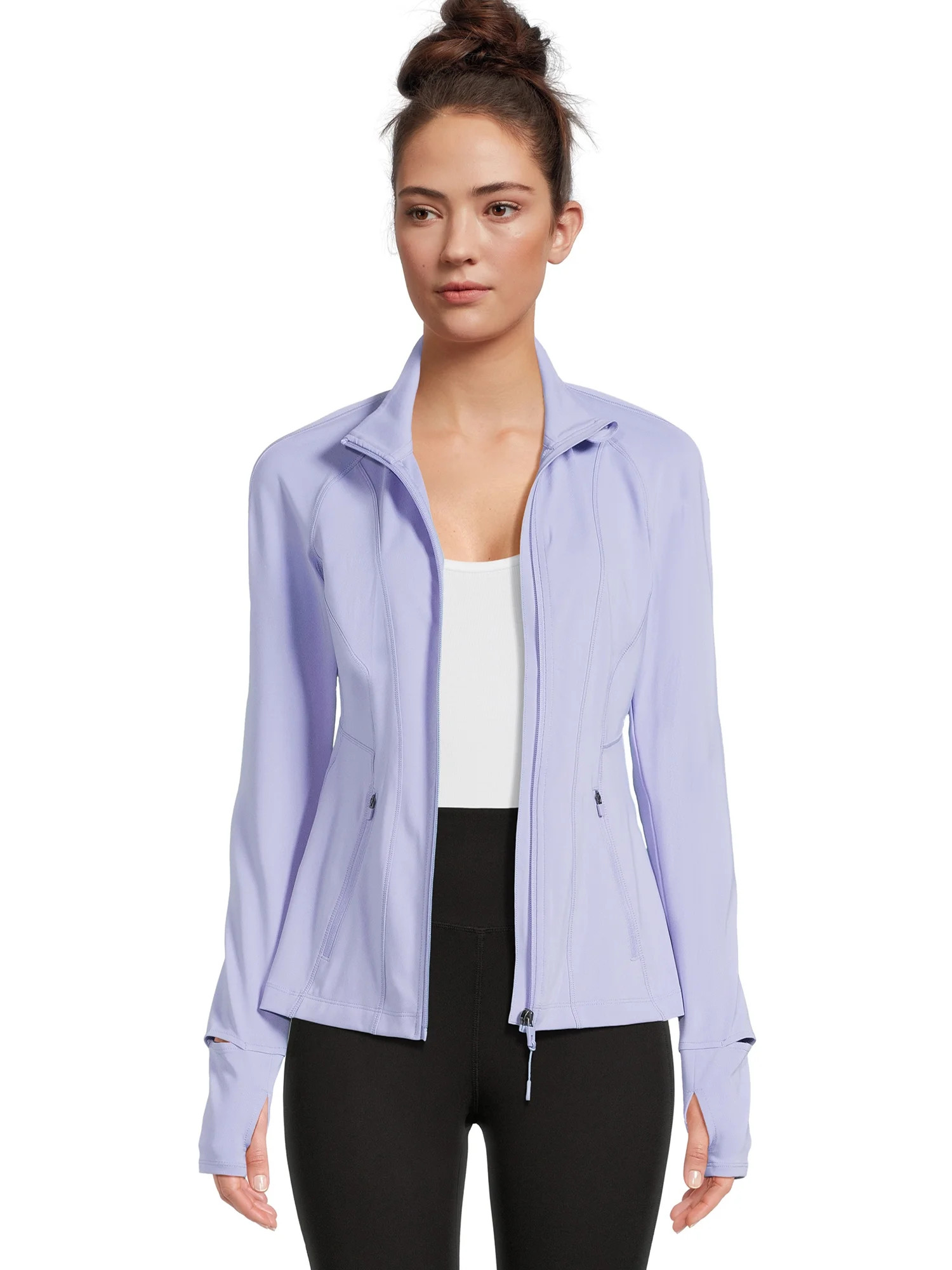 Avia Women's Performance Full Zip Jacket with Thumbholes, Sizes S-3XL - Walmart.com | Walmart (US)