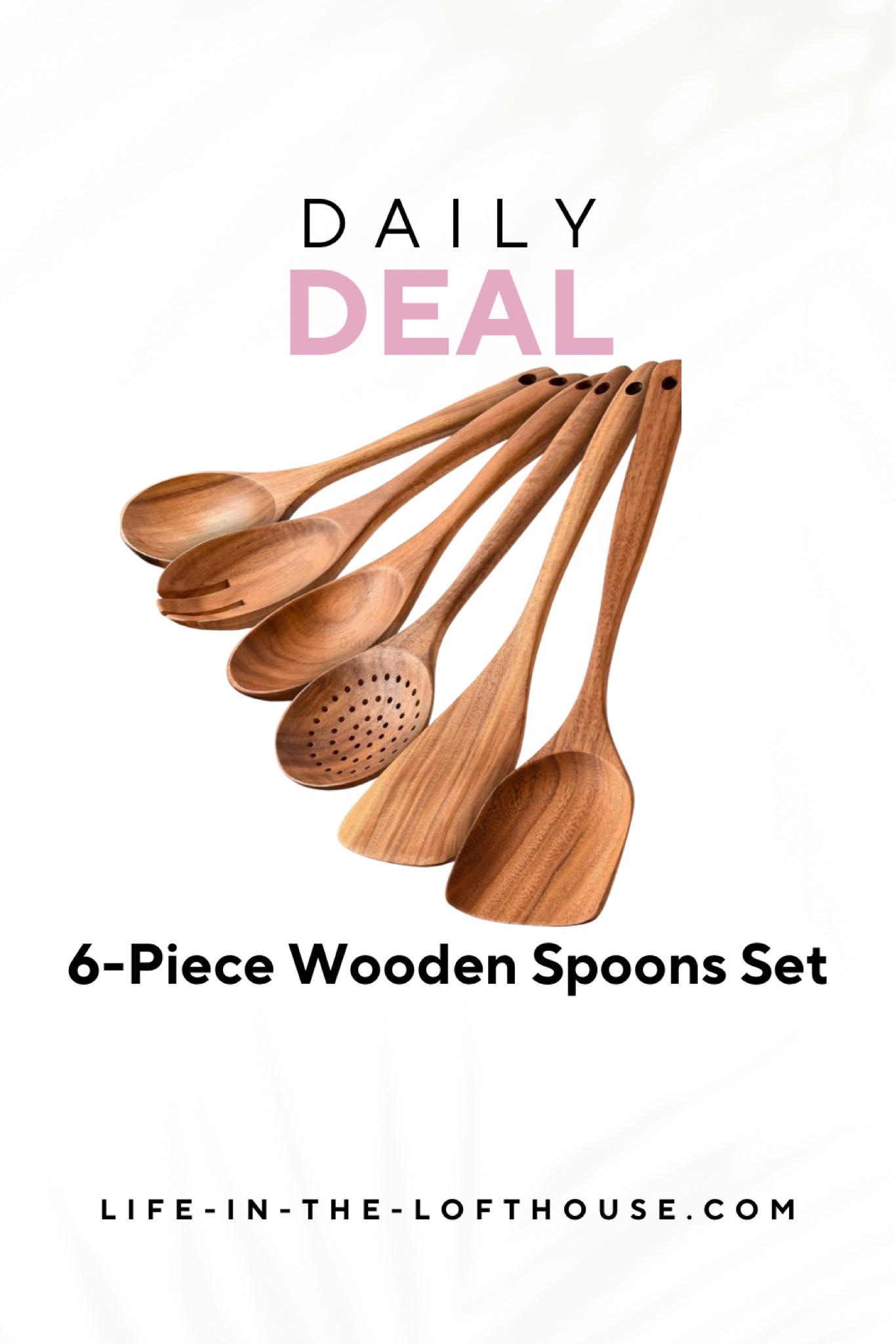 Zulay Kitchen 6-Piece Wooden Spoons for Cooking. Price reduced by 25% 

#LTKSaleAlert #LTKHome #LTKGiftGuide