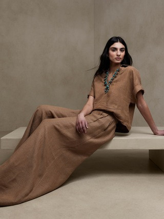 Cruz Linen Utility Top | Banana Republic (US)