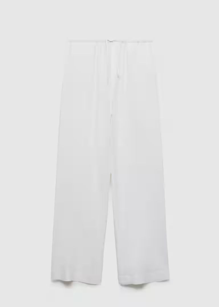 100% linen straight pants -  Women | Mango USA | MANGO (US)