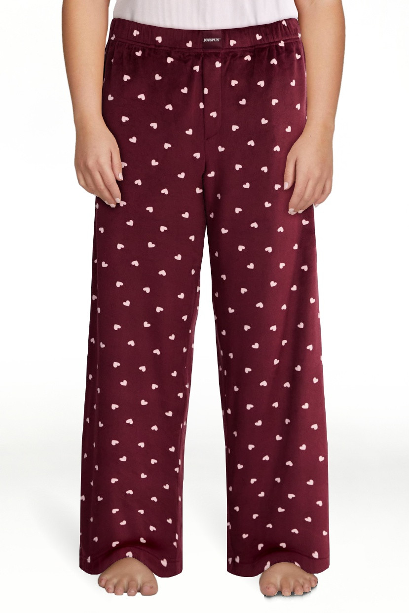 Joyspun Women's Velour Wide-Leg Sleep Pants, Size XS-3X | Walmart (US)