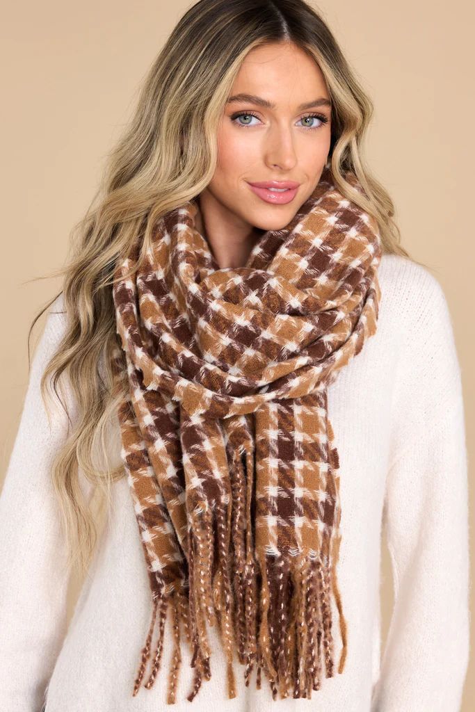 Keep You Close Brown Multi Scarf | Red Dress 