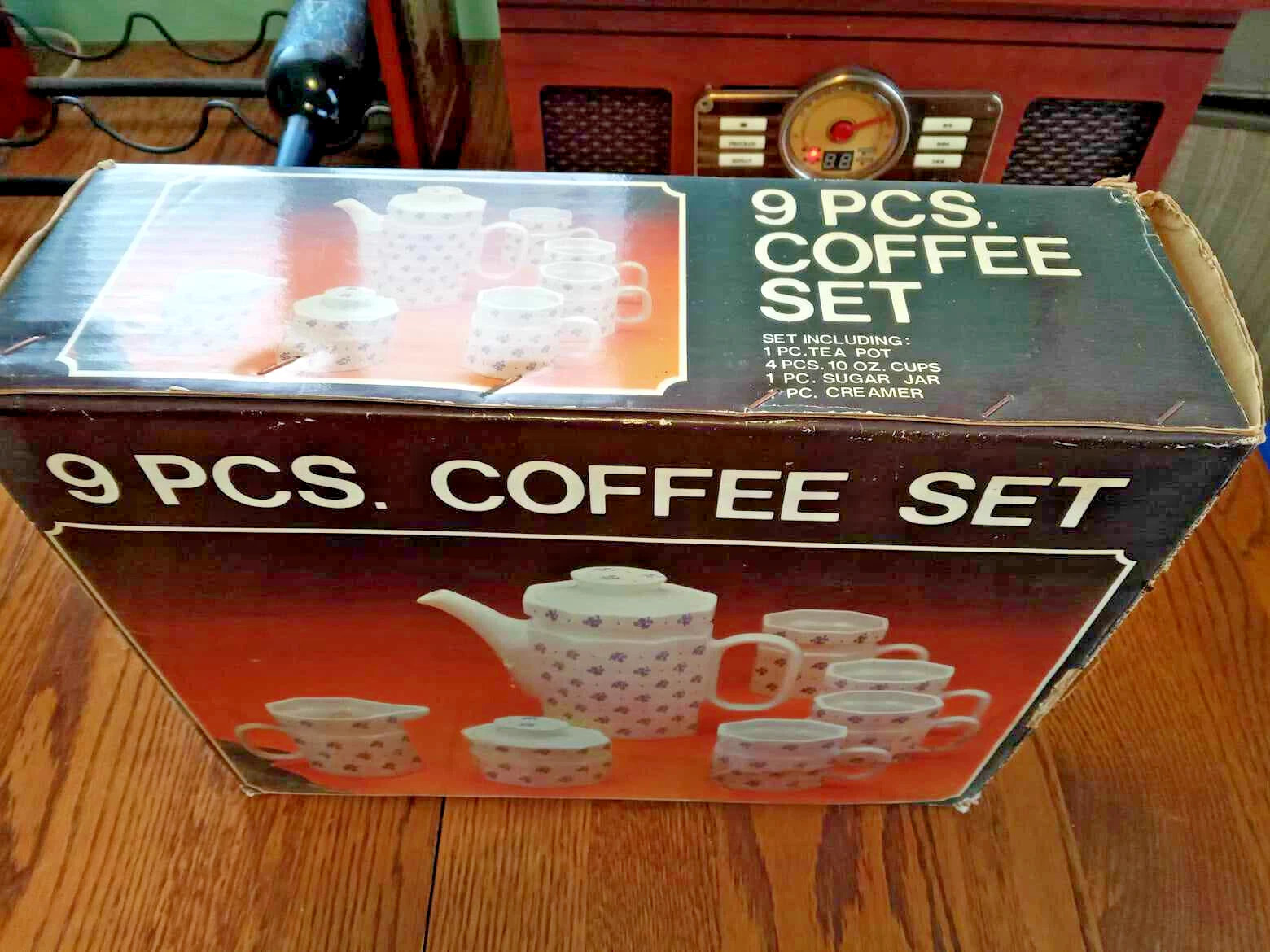 Vintage 9 piece Ceramic Blue Belle Coffee Tea Set Concepts Used In Box Excellent  | eBay | eBay US
