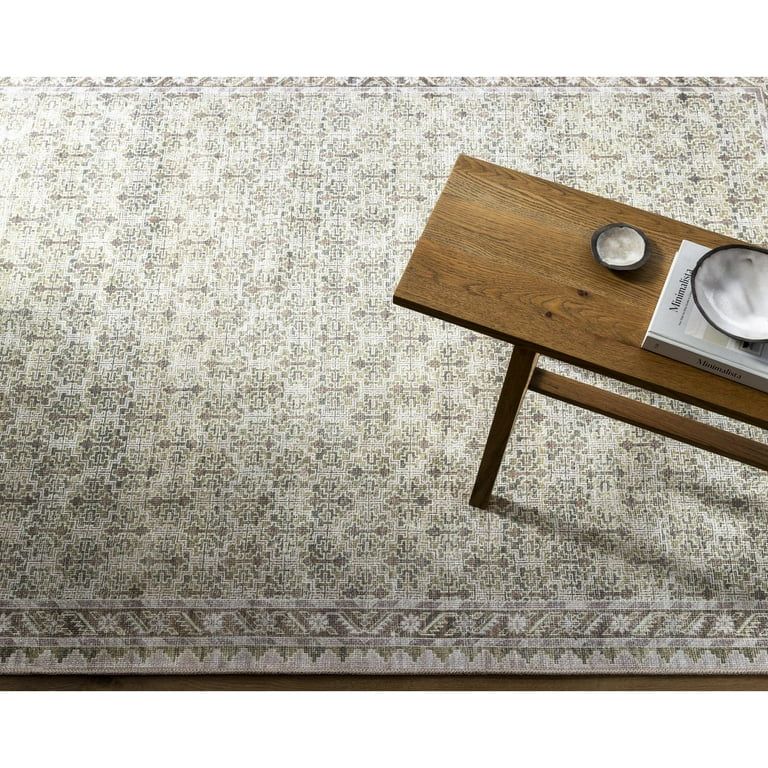 Our PNW Home x Surya Rainier Updated Traditional Washable Area Rug, 2' x 2'11", Olive | Walmart (US)