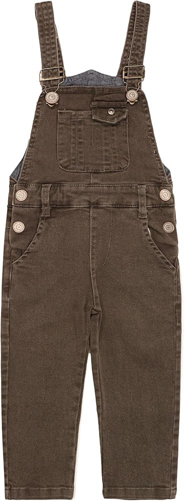 KIDSCOOL SPACE Baby Little Girls Canvas Slim-fit Overalls,Toddler Boys Ripped Holes Casual Workwe... | Amazon (US)