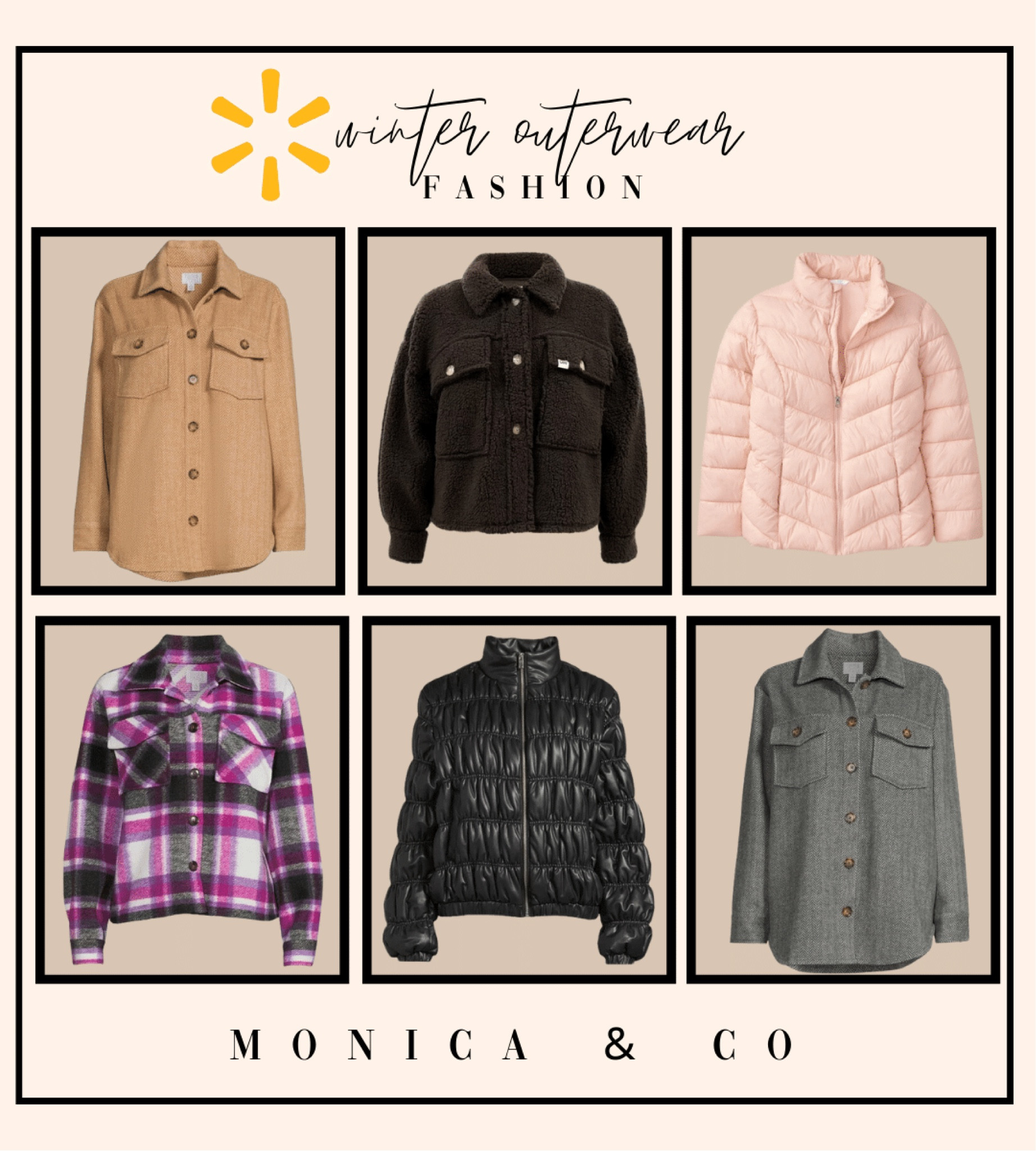 Walmart Outerwear 

Affordable coats  shacket  bubble coat  teddy coat  plaid shacket  neutral jacket  coat  affordable outerwear  Walmart fashion  budget friendly 

#LTKSeasonal #LTKfindsunder50